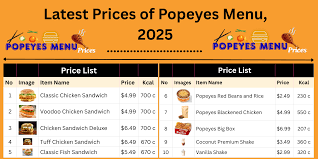 Popeyes Menu with Prices